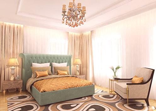 Dizajn spavaće sobe u neoklasičnom stilu