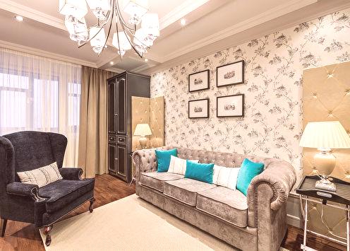 Anglická neoklasická obývacia izba